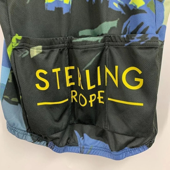 Attack Activewear Men's Sterling Rope Short Sleeve Half Zip Cycling Jersey SZ S - Picture 6 of 11